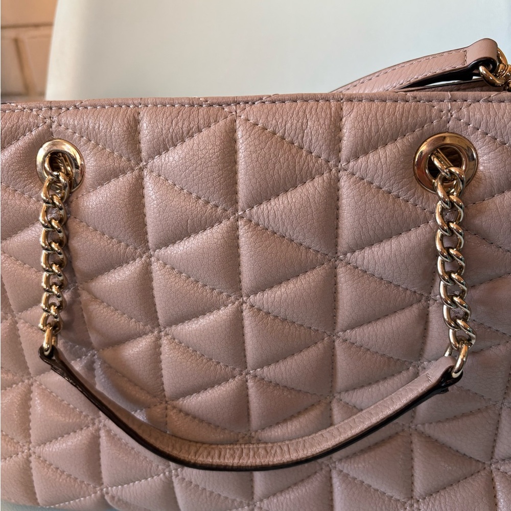 Kate Spade | Neutral Lavender Quilted Women's Medium Shoulder Bag - Picture 7 of 16